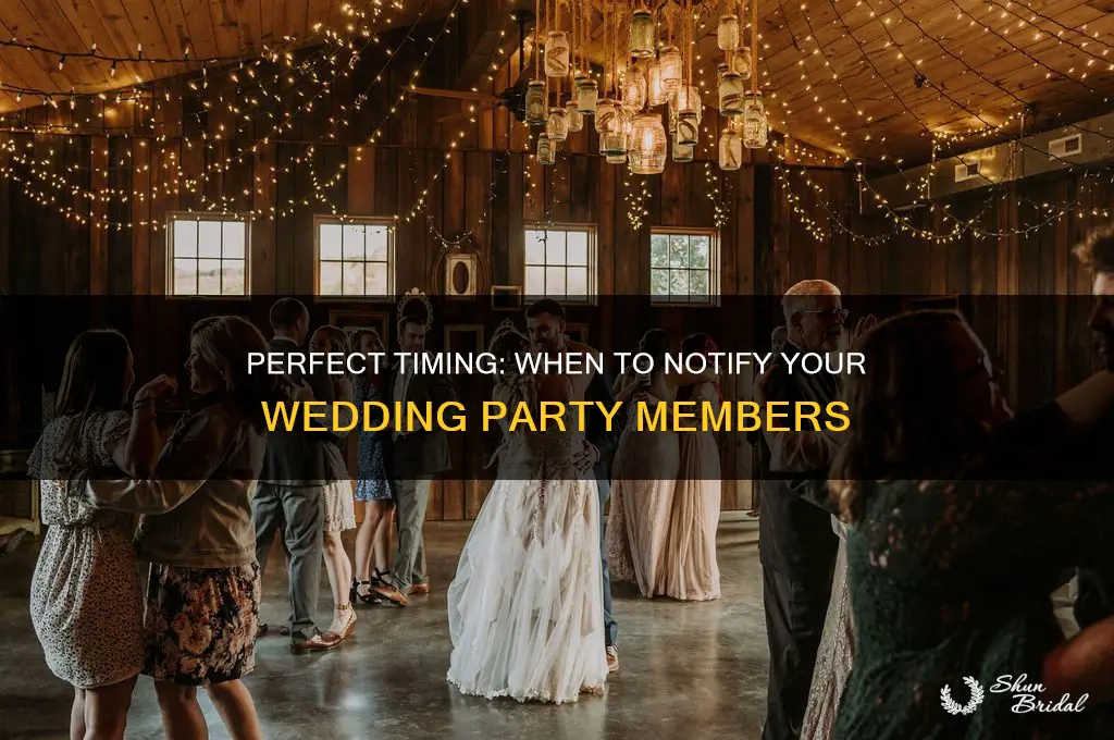 when to notify wedding party