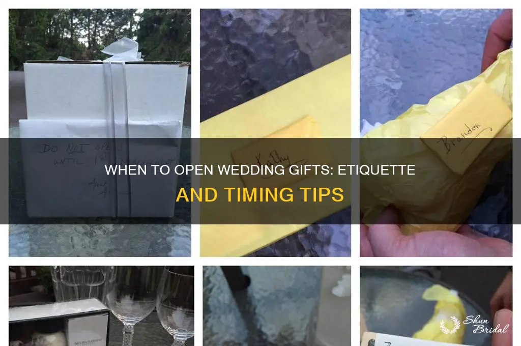 when to open wedding gifts sent to house