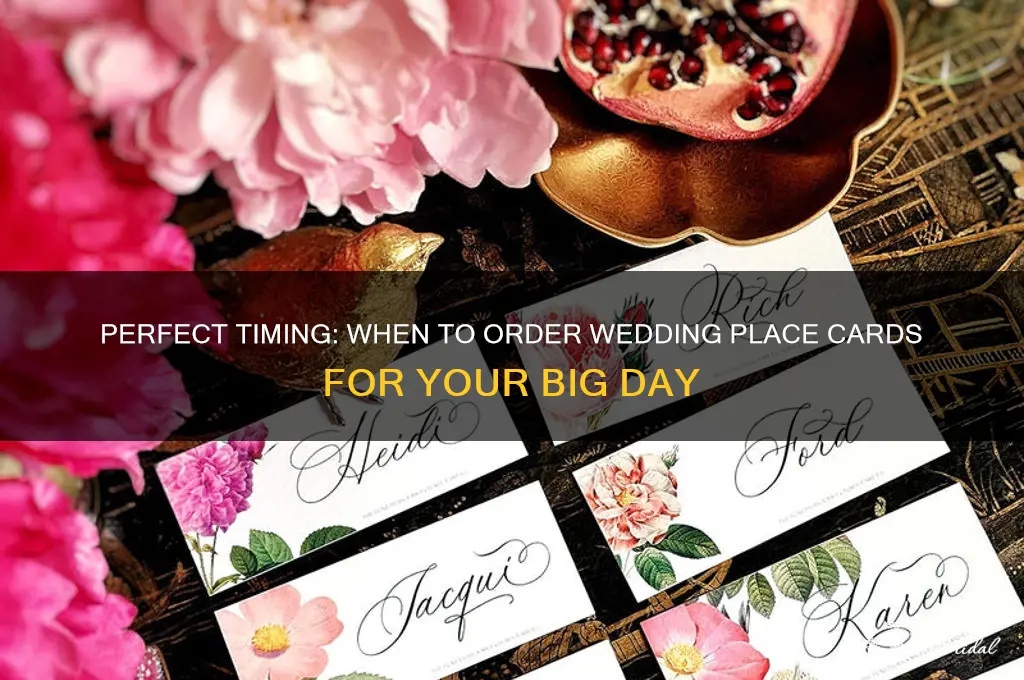 when to order place cards for wedding