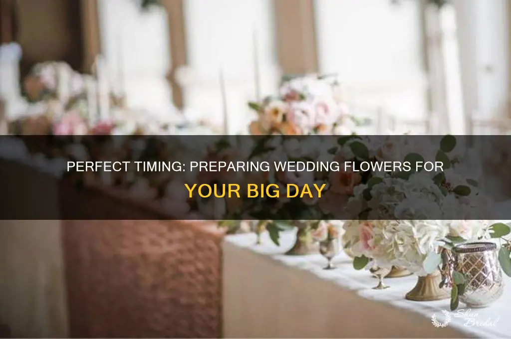 when to prepare flowers for wedding day
