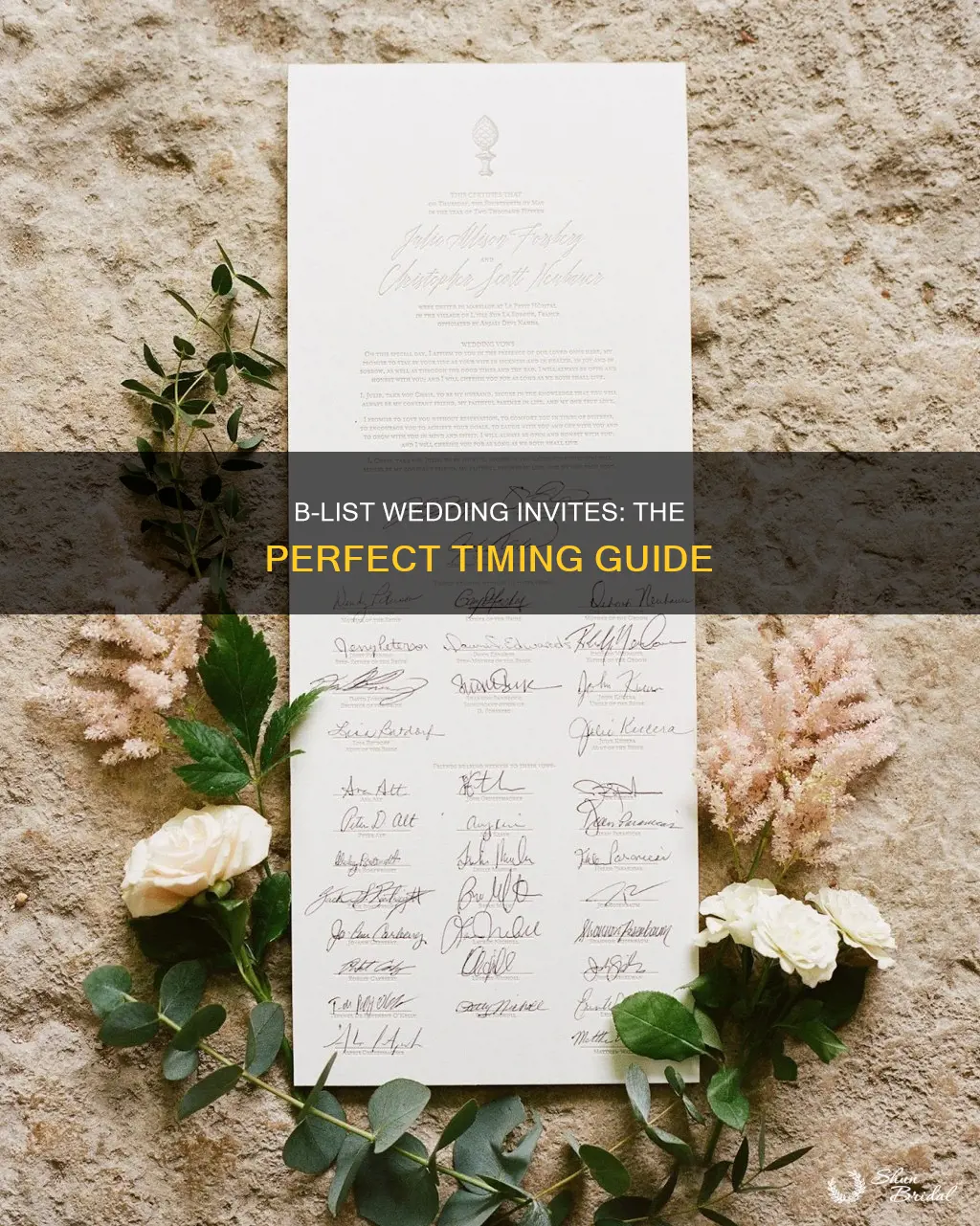 when to send b list wedding invites