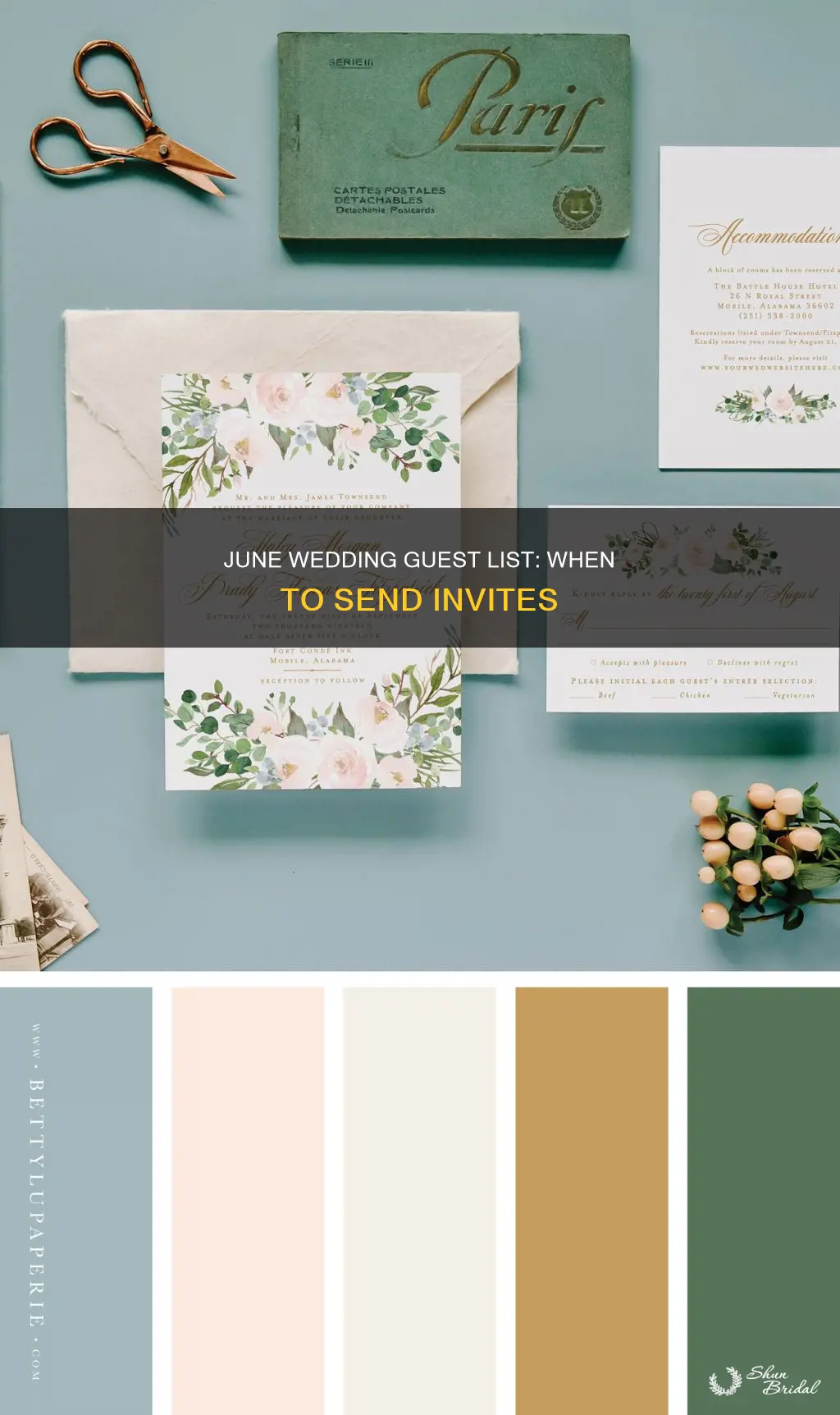 when to send invitations for june wedding