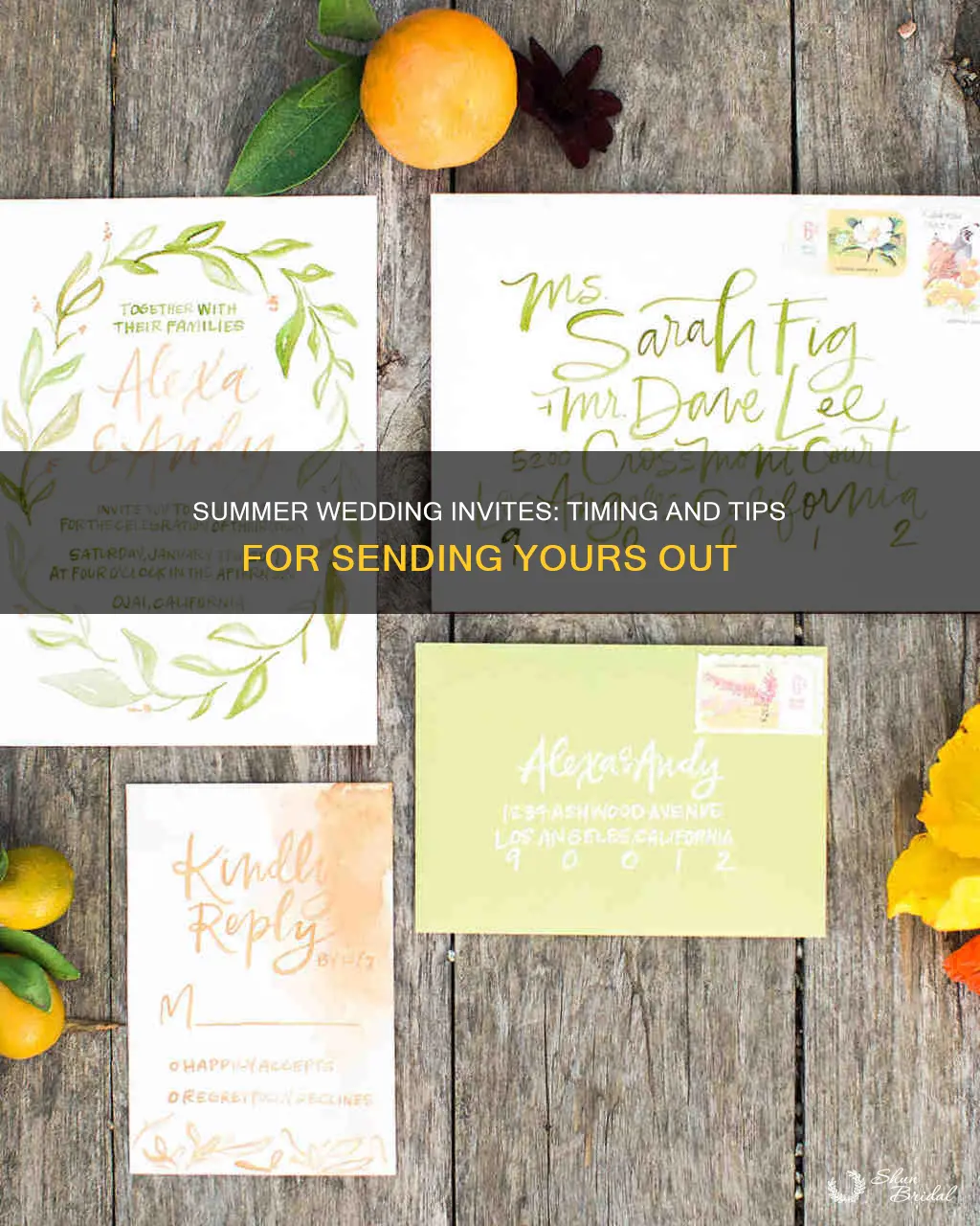 when to send out wedding invitations summer