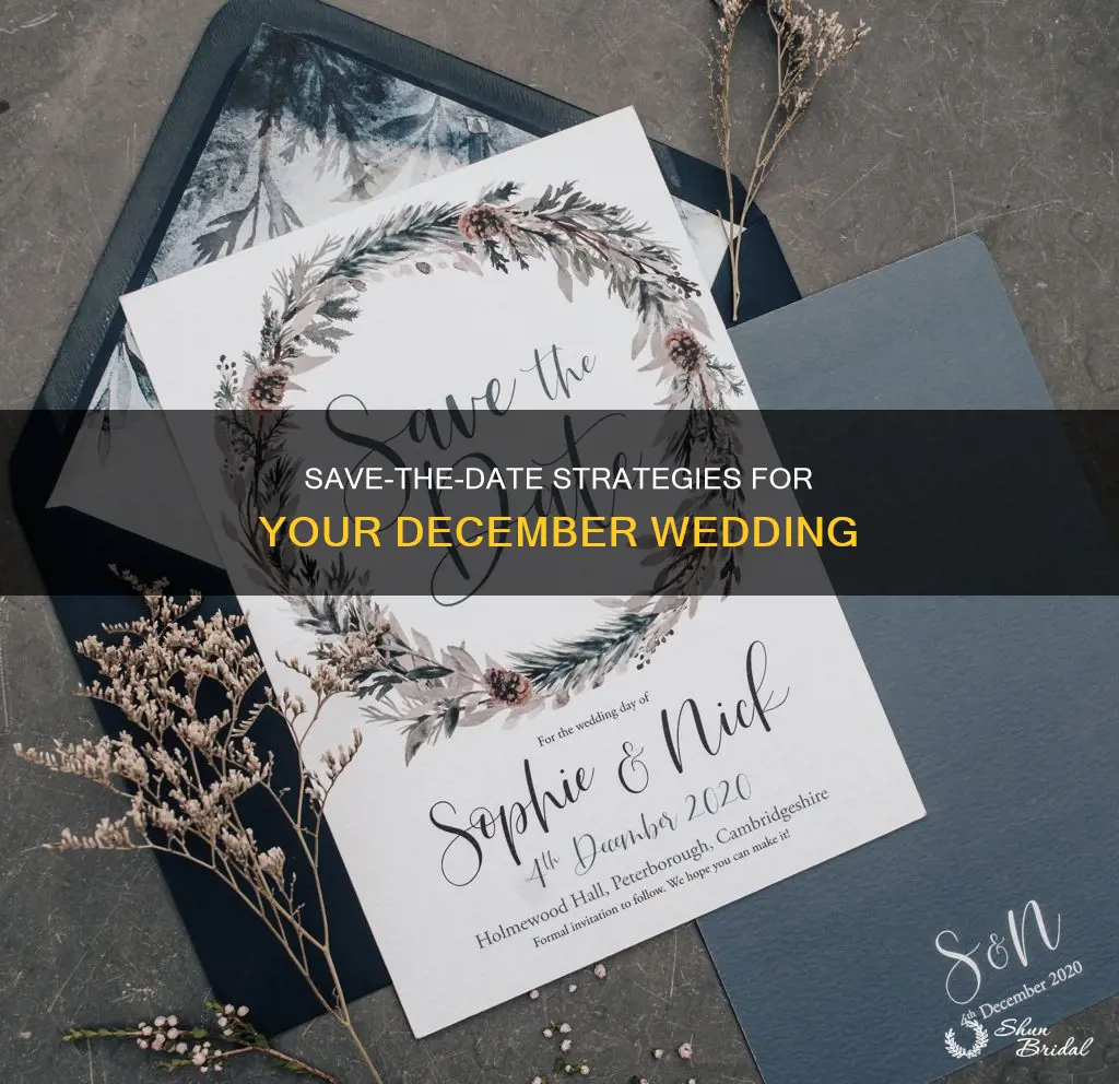 when to send save the dates for a december wedding