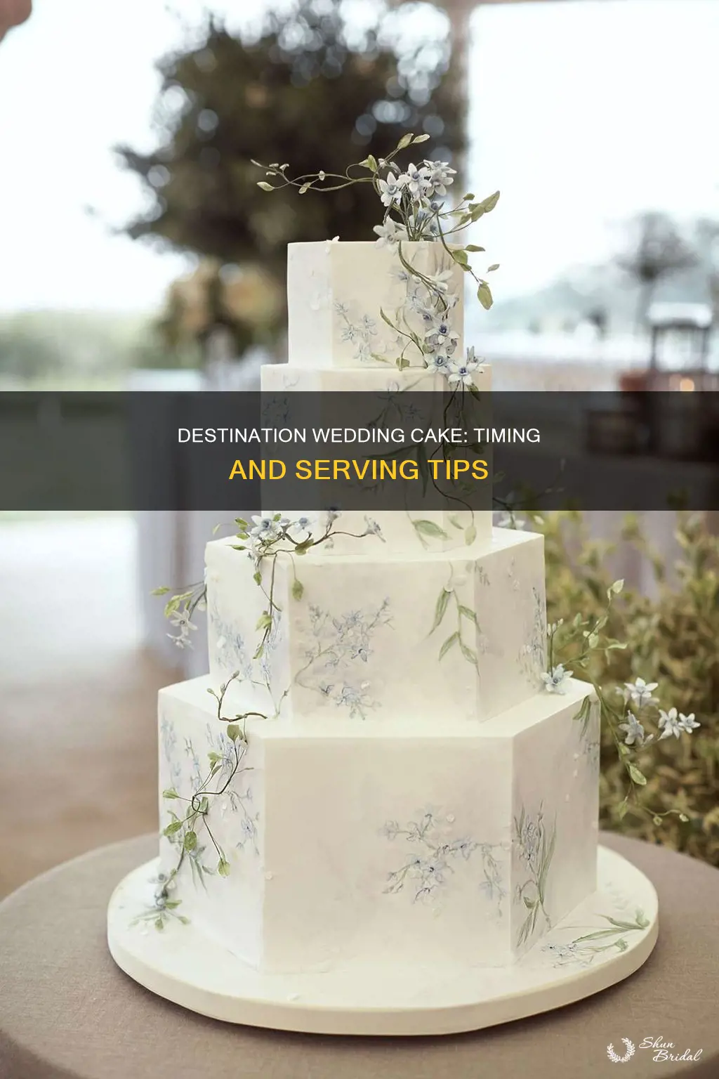 when to serve cake destination wedding