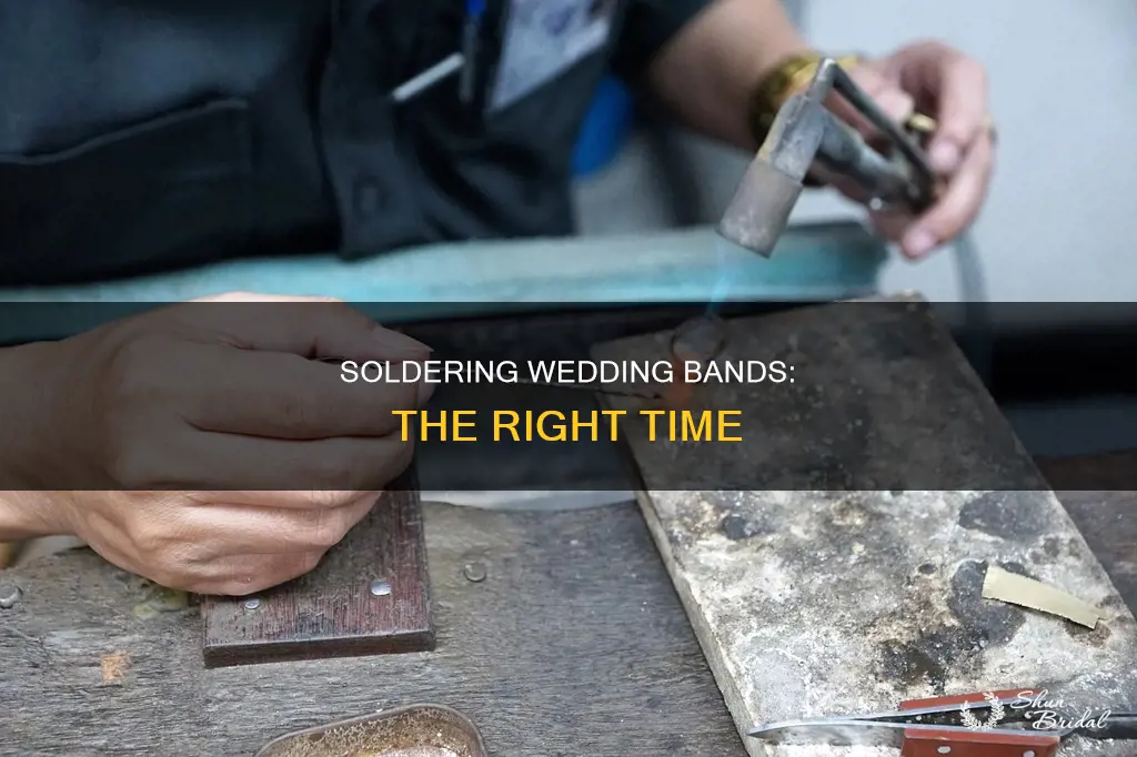 when to solder wedding band together