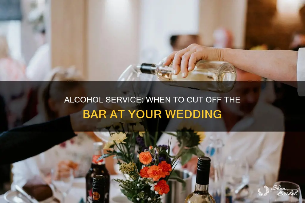 when to stop serving alcohol at wedding reception