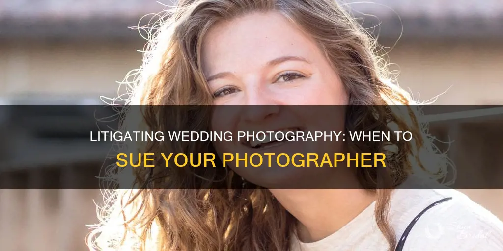 when to sue wedding photographer