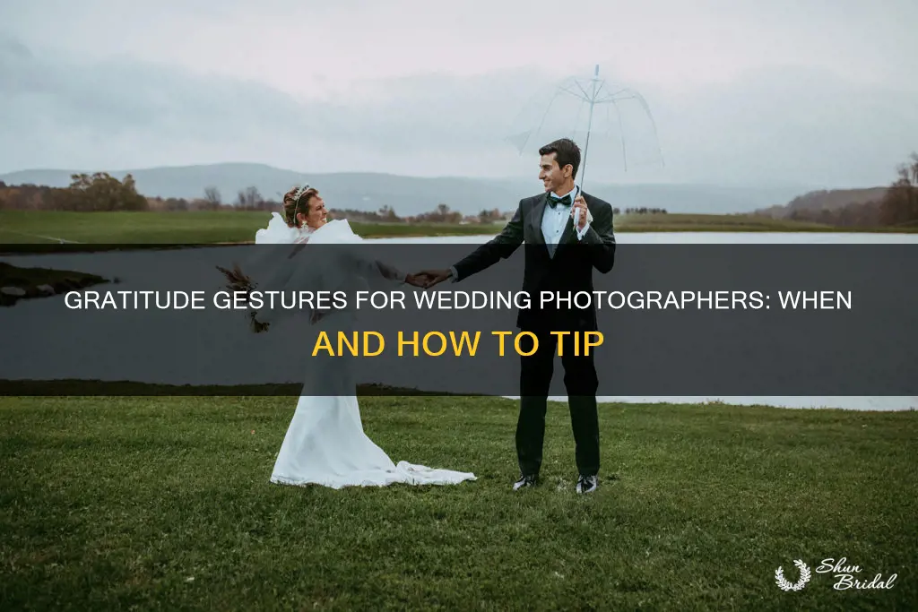 when to tip gratitude for wedding photographer