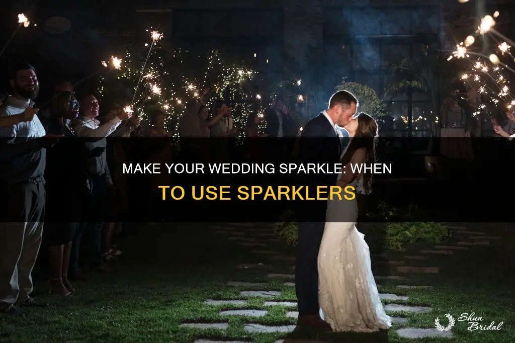 when to use sparklers at wedding