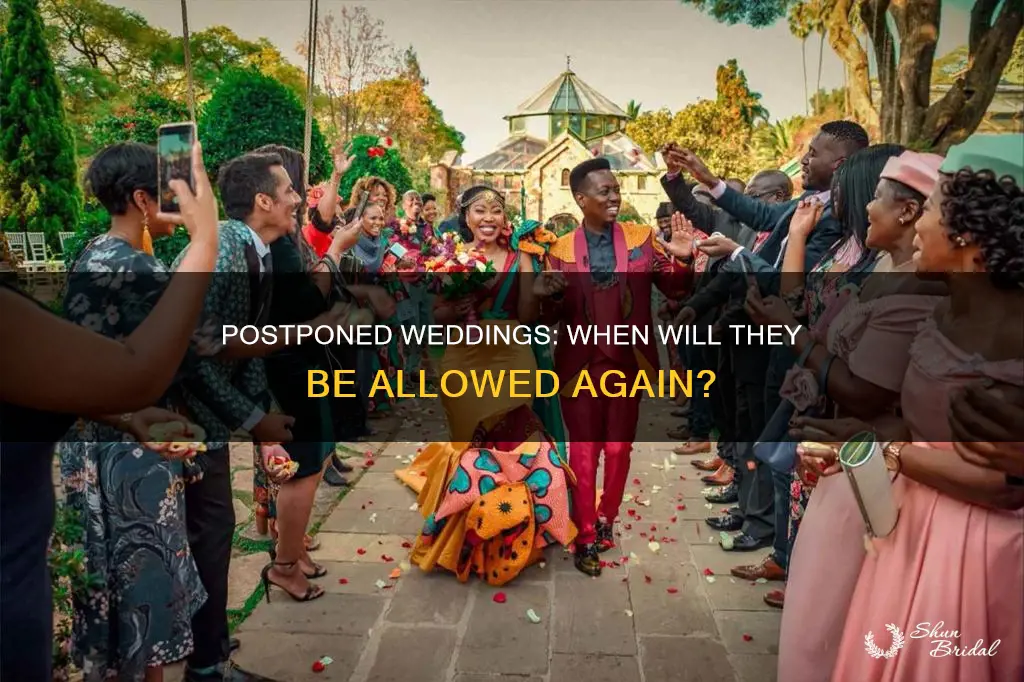 when wedding will be allowed again
