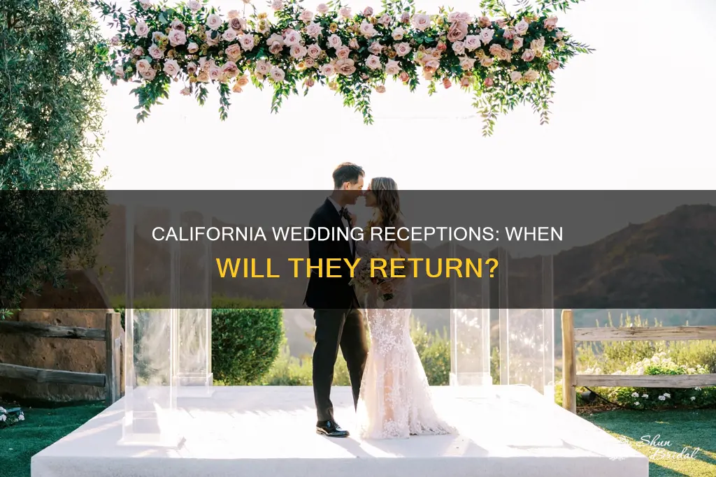 when will california allow wedding receptions