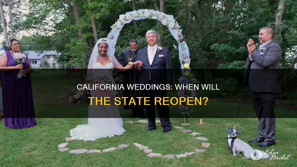 when will california reopen for weddings