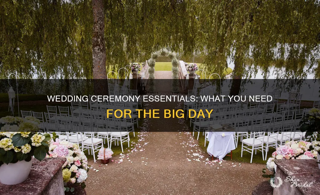 when will I need for a wedding ceremony