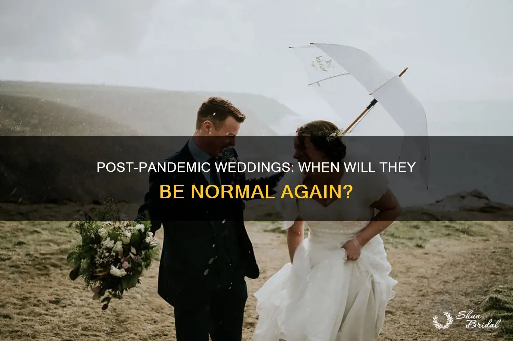 when will wedding be back to normal
