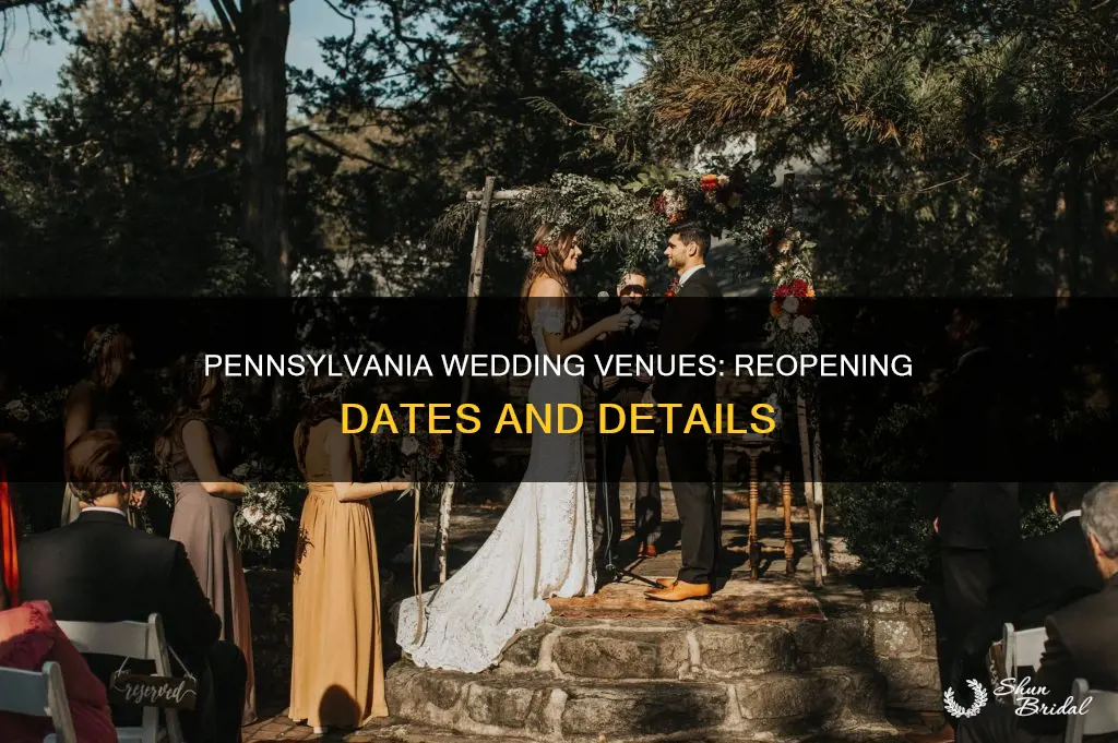 when will wedding venues reopen in pa