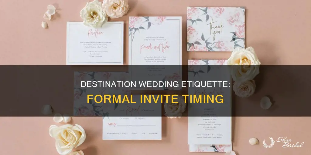 when you do send formal wedding invite for destination wedding