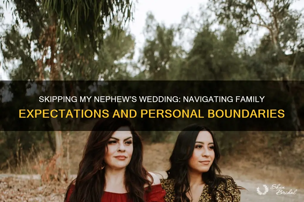 when you dont want to go to nephews wedding