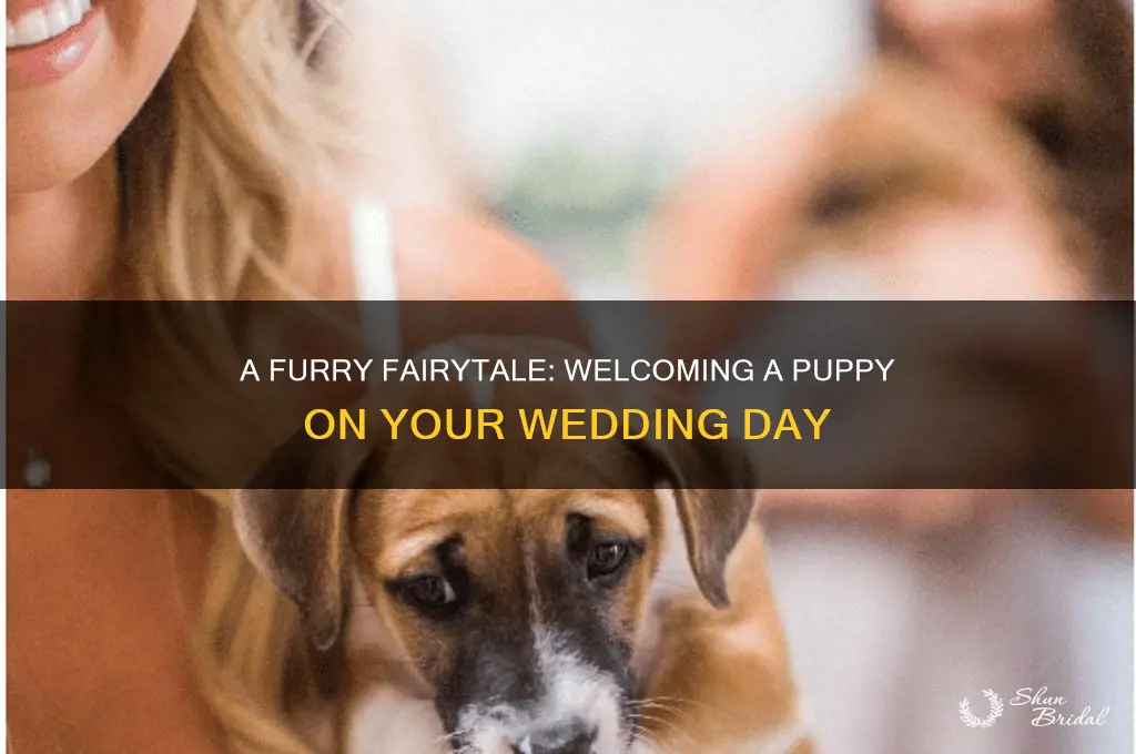 when you get a puppy on your wedding day