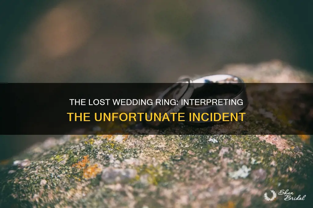 when you lose your wedding ring what does that mean