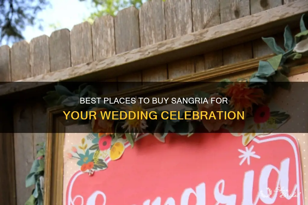 where buy sangria for wedding