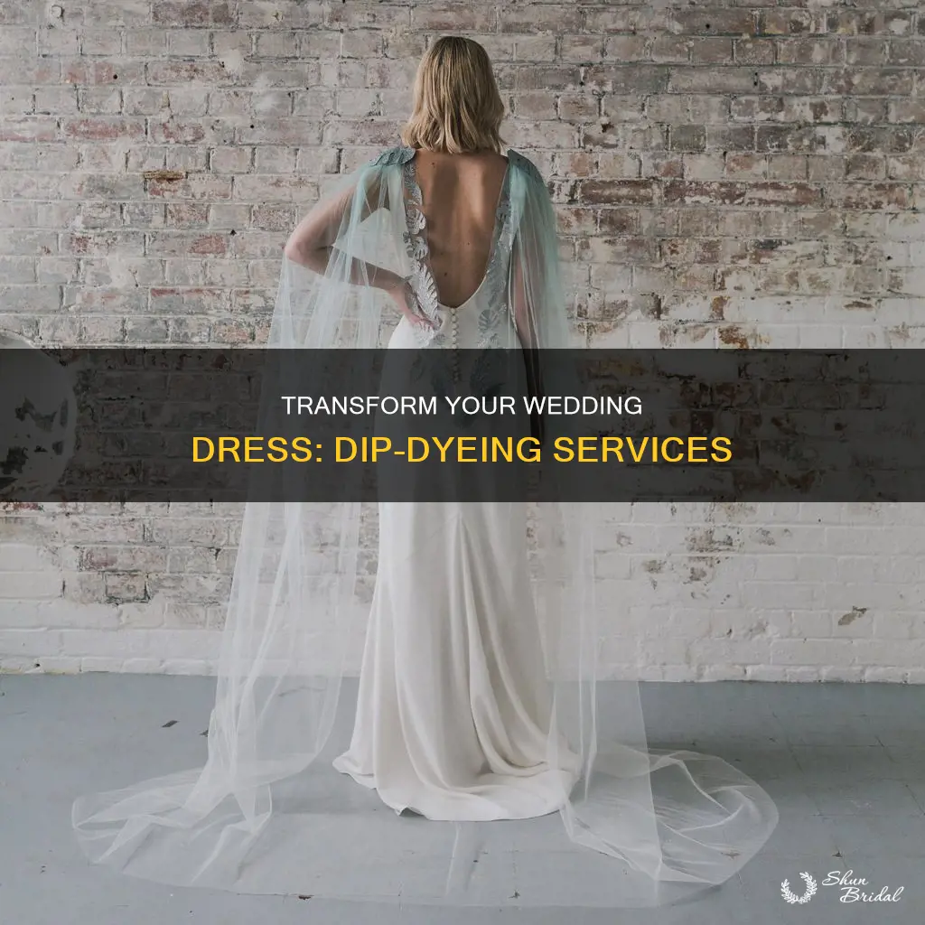 where can I get my wedding dress dip dyed
