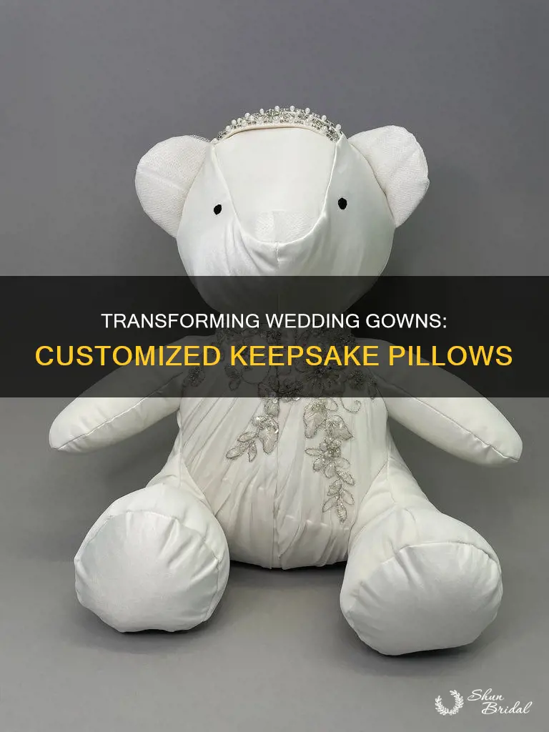 where can I turn my wedding dress into pillows