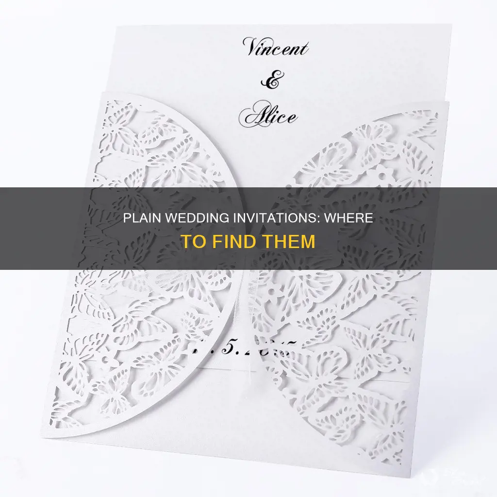 where can you find plain wedding invitations