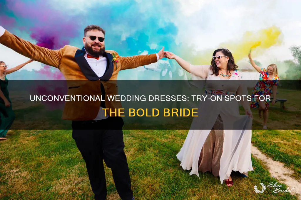 where can you try on alternative wedding dresses