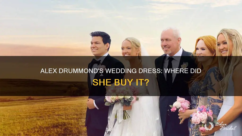 where did alex drummond buy her wedding dress