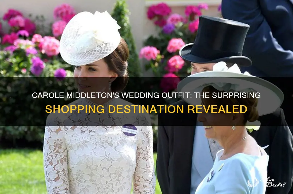 where did carole middleton buy her wedding outfit