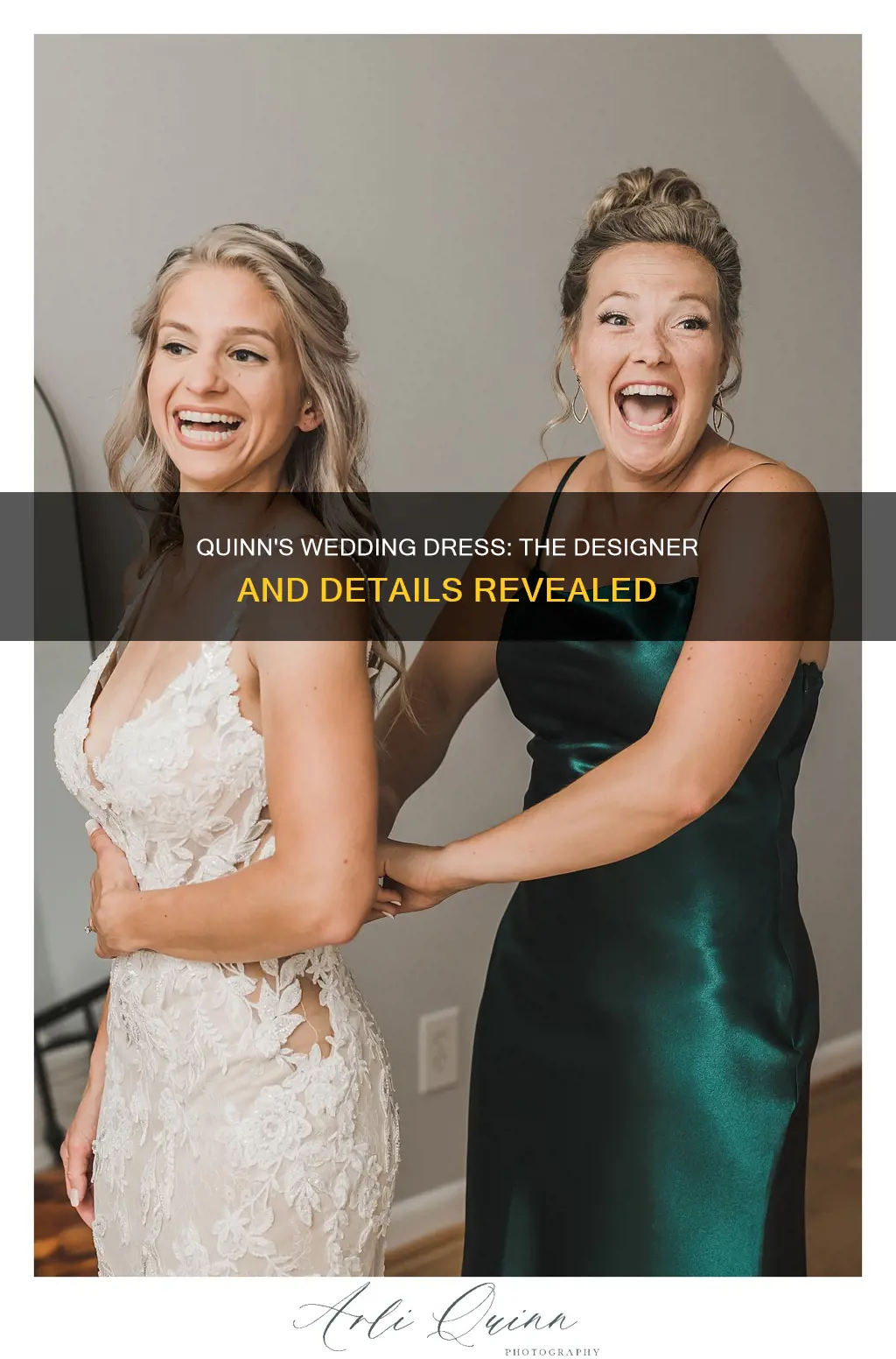 where did christine quinn get her wedding dress