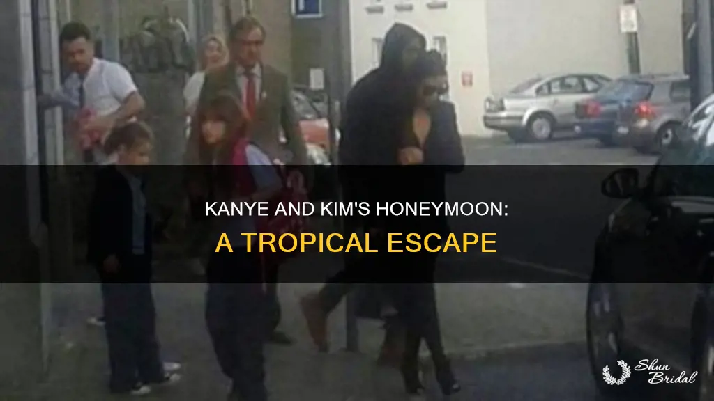 where did kanye and kim honeymoon