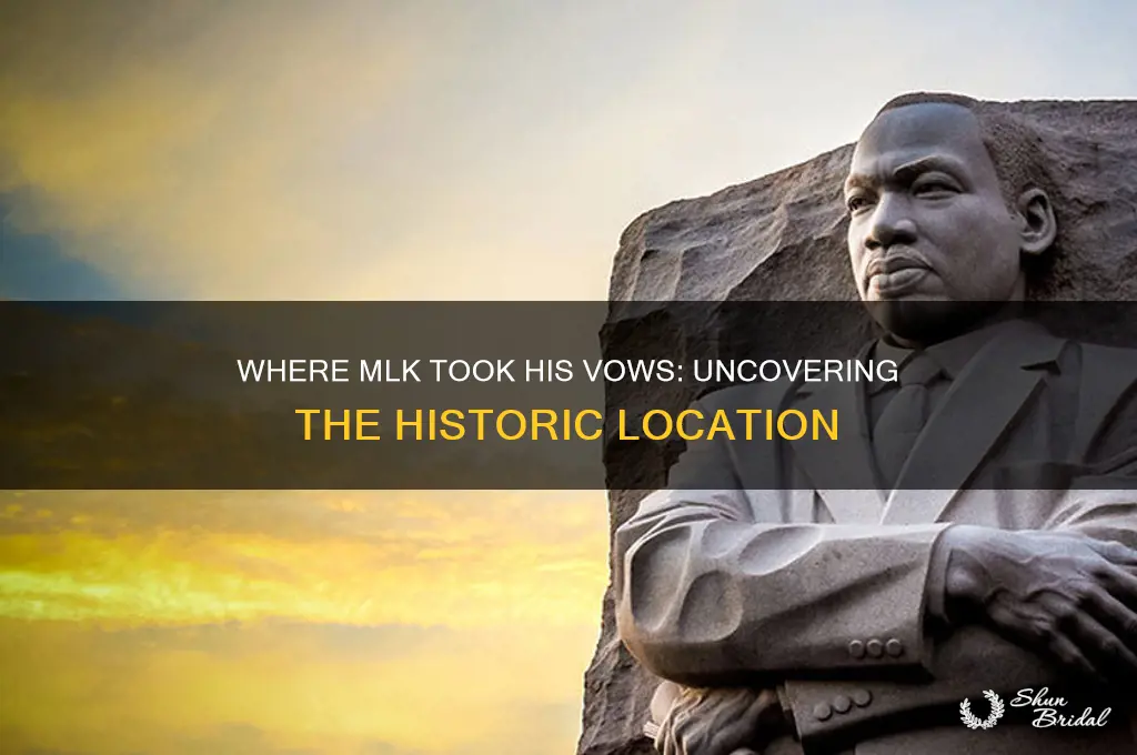 where did mlk take his vows