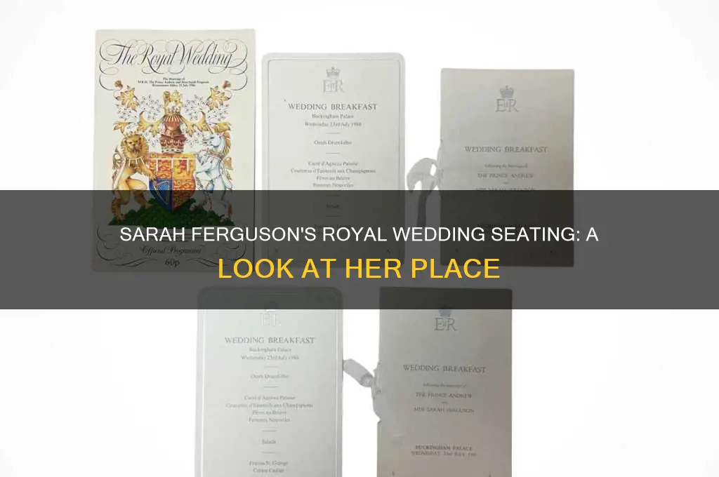 where did sarah fergusen sit at royal wedding