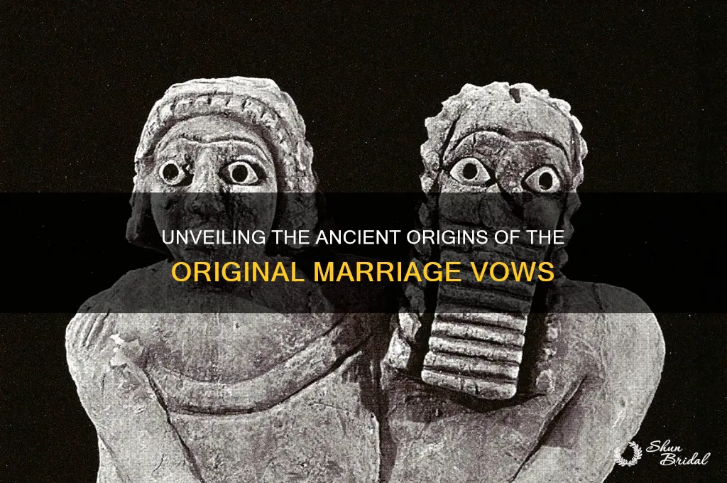 where did the original marrigae vow come from
