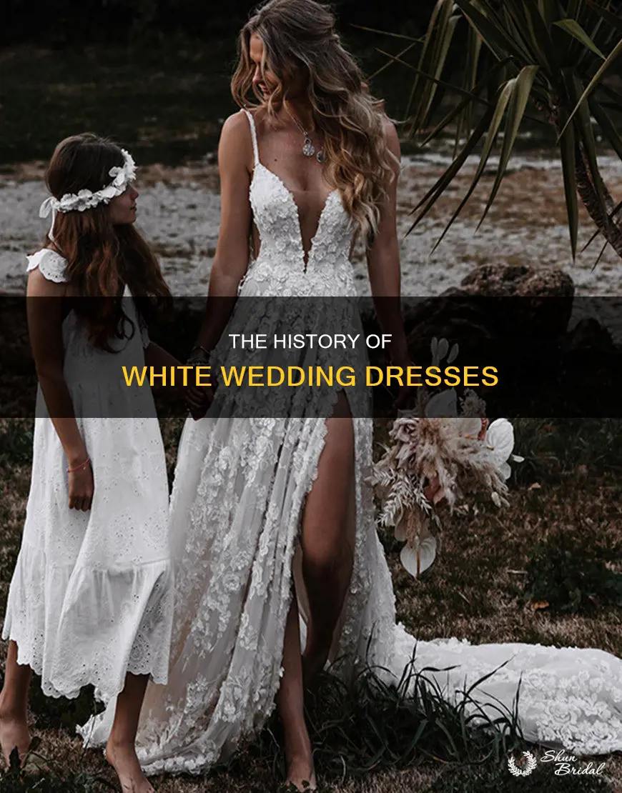 where did the tradition of wearing white wedding dress