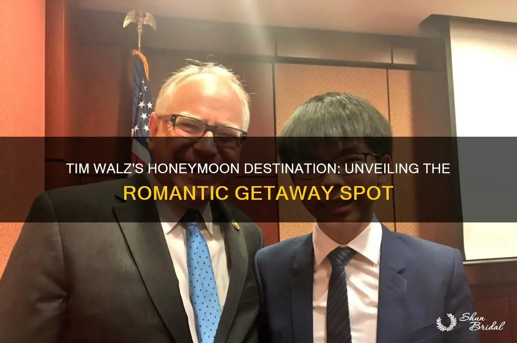 where did tim walz go on his honeymoon