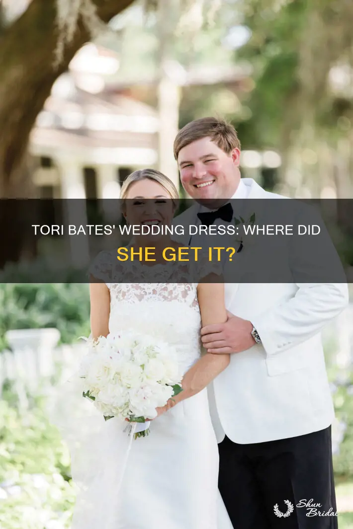 where did tori bates get her wedding dress