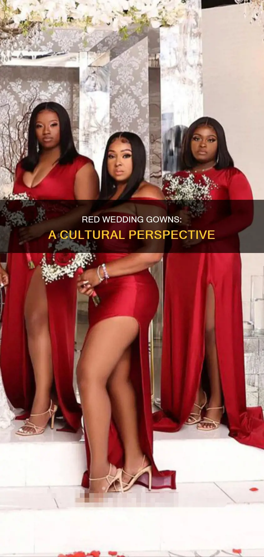 where do brides wear red wedding dresses
