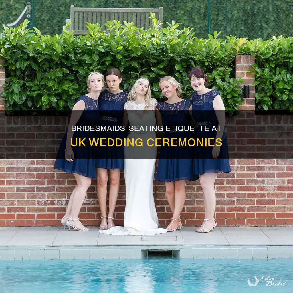 where do bridesmaids sit at wedding ceremony uk