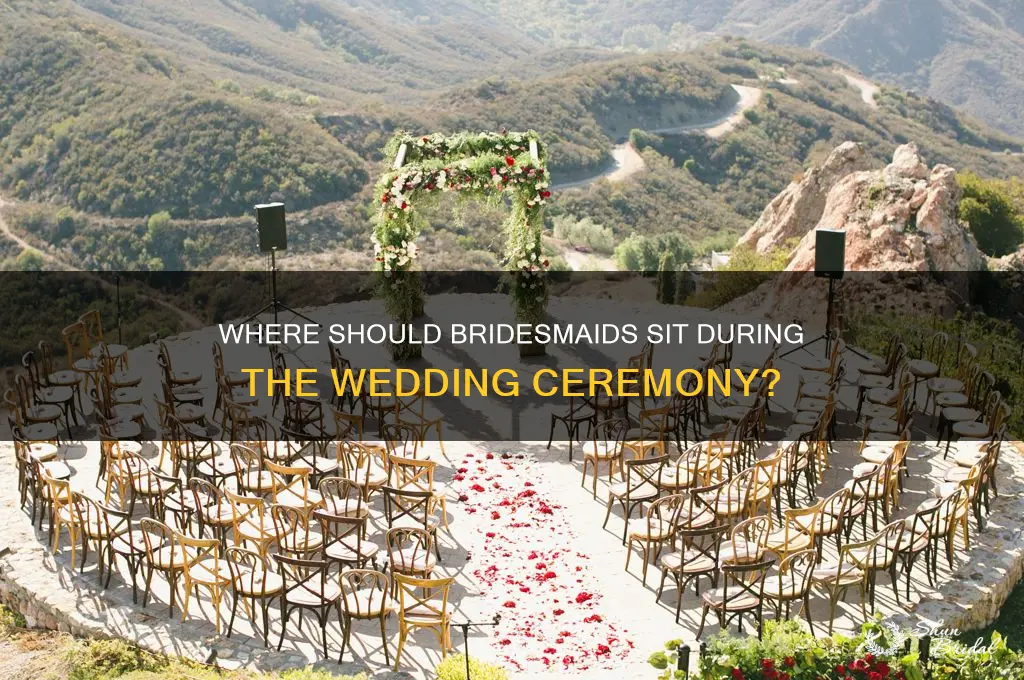 where do bridesmaids sit at wedding ceremony