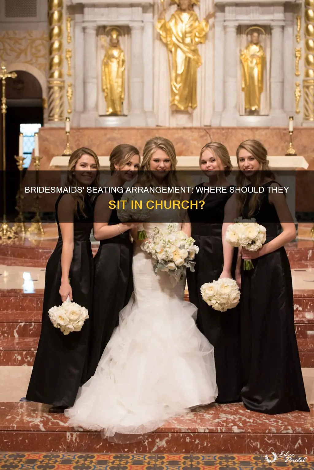 where do bridesmaids sit in church