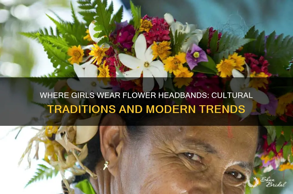 where do girls wear flower headnads