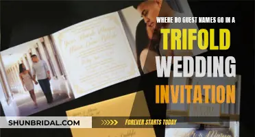 Trifold Wedding Invites: Guest Names on Outer Cover Panel