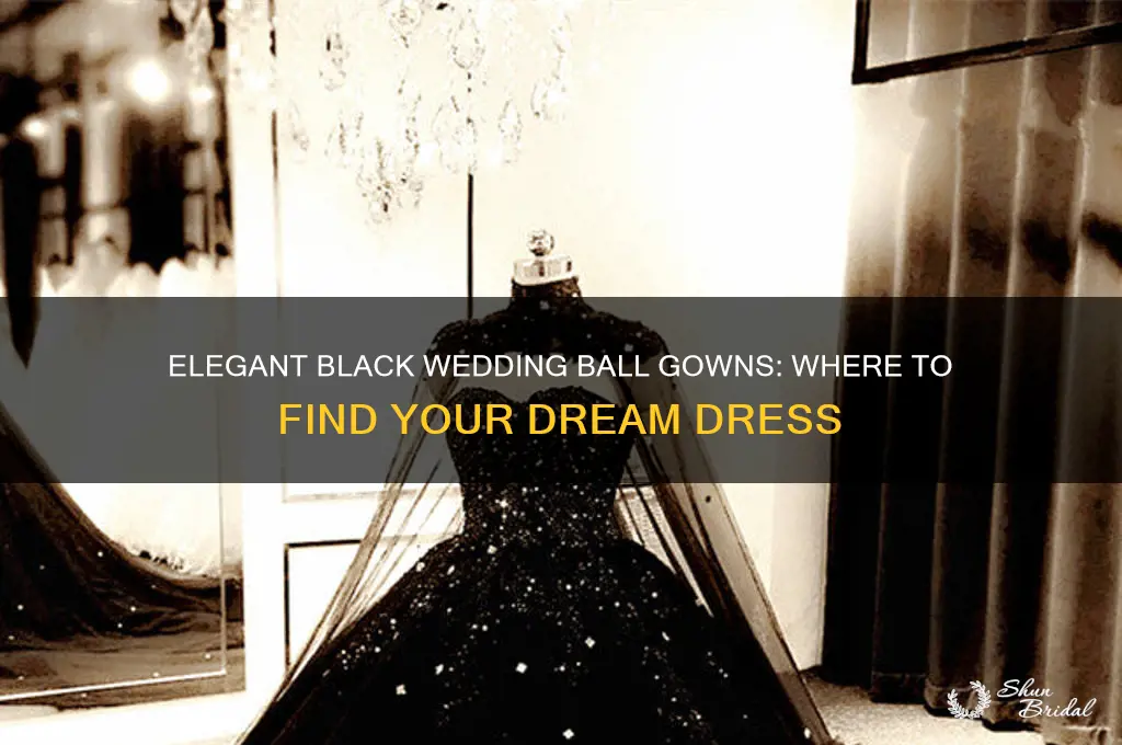 where do I find a black wedding ball gown