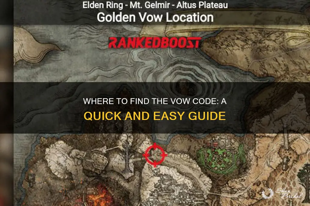 where do i find the vow code