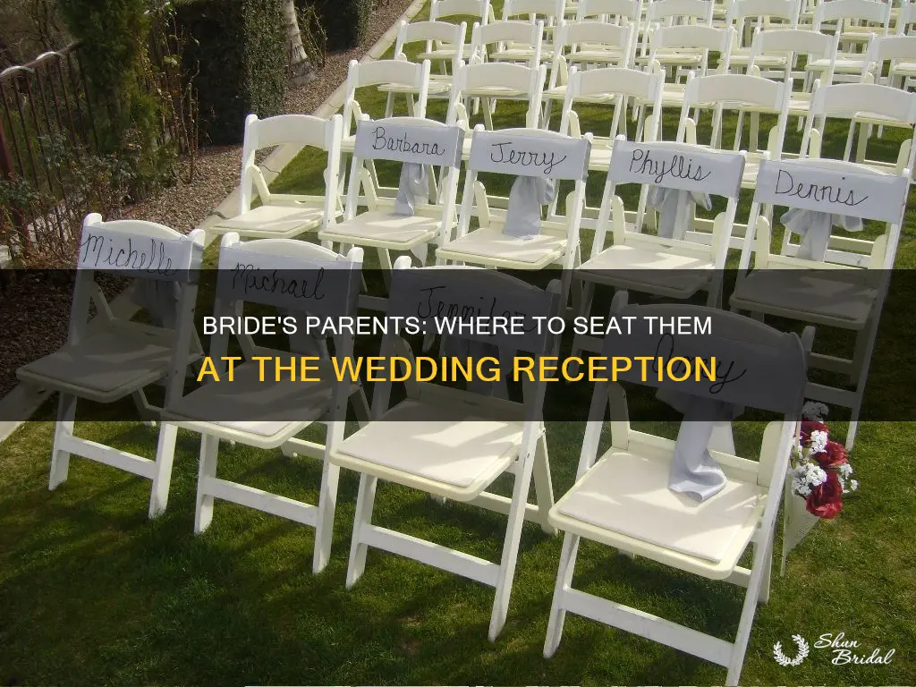 where do parents of bride sit at wedding reception