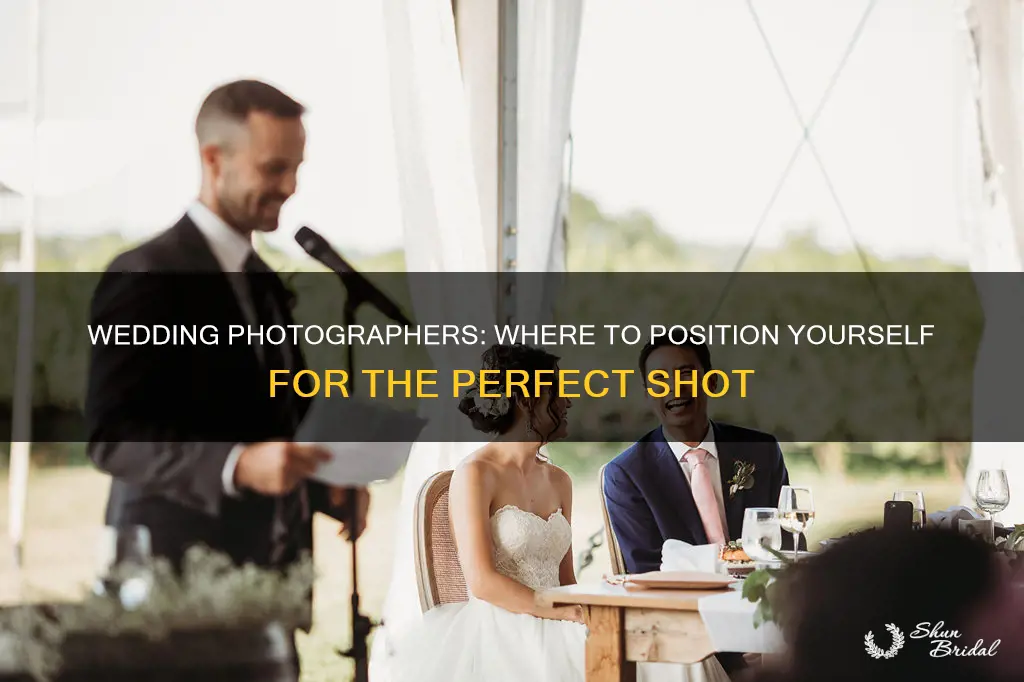 where do photographers sit at weddings