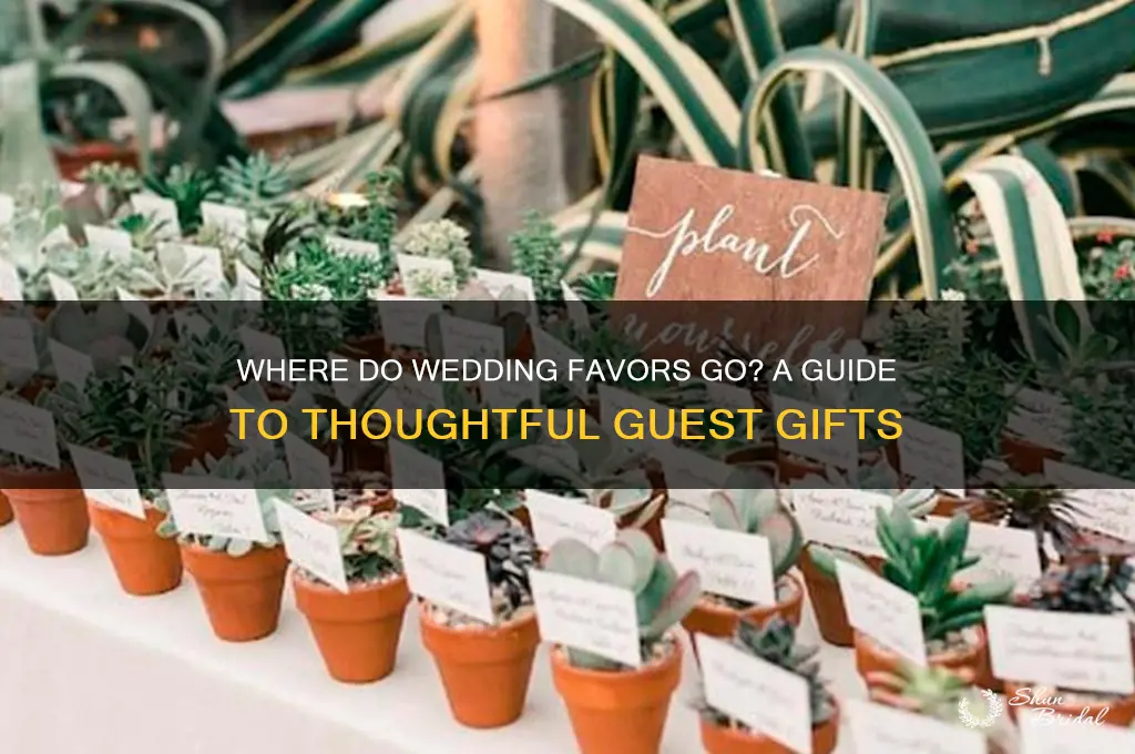 where do wedding favors go